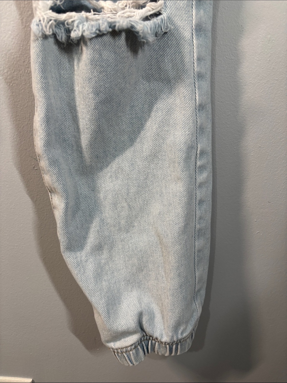Pacsun jeans women’s size 23 size 000 Light Blue Distressed Drawstring Joggers - Picture 3 of 16